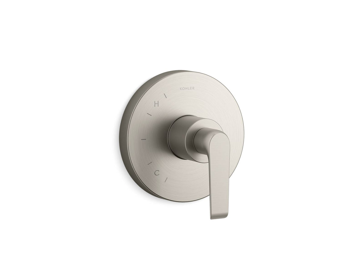 KOHLER K-TS97018-4-BN Avid Rite-Temp Valve Trim With Lever Handle - Vibrant Brushed Nickel