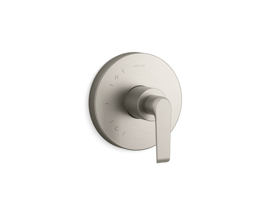 KOHLER K-TS97018-4-BN Avid Rite-Temp valve trim with lever handle - Vibrant Brushed Nickel