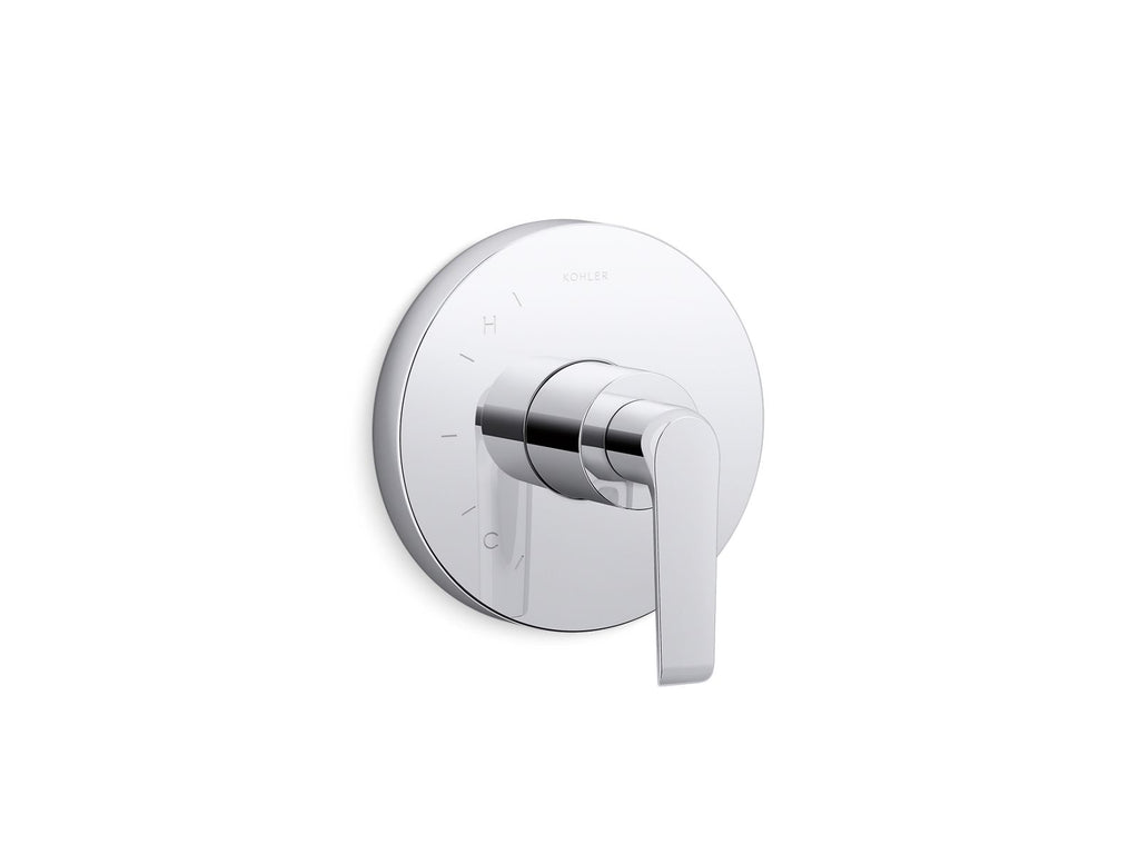 KOHLER K-TS97018-4-BL Avid Rite-Temp Valve Trim With Lever Handle - Matte Black
