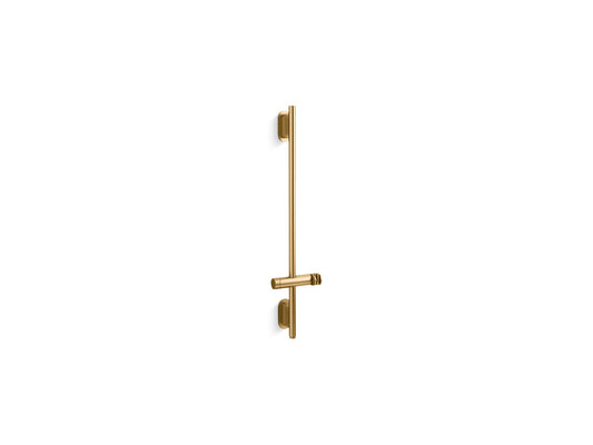 KOHLER K-26314-2MB Statement 31-1/2" Deluxe Slidebar With Integrated Water Supply In Vibrant Brushed Moderne Brass