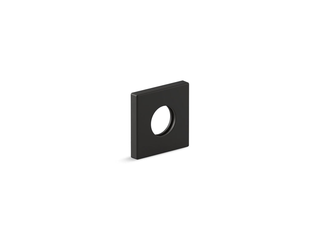 KOHLER K-76335-BL Shower Arm Trim Kit, Square - Matte Black