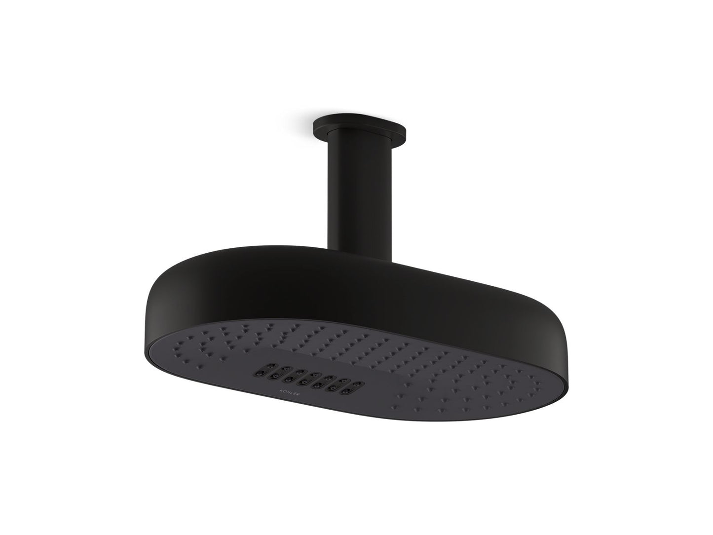 KOHLER K-26295-G-BL Statement Oblong 14" Two-Function Rainhead, 1.75 Gpm In Matte Black