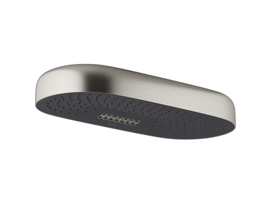 KOHLER K-26297-BN Statement Oblong 18" Two-Function Rainhead, 2.5 Gpm In Vibrant Brushed Nickel