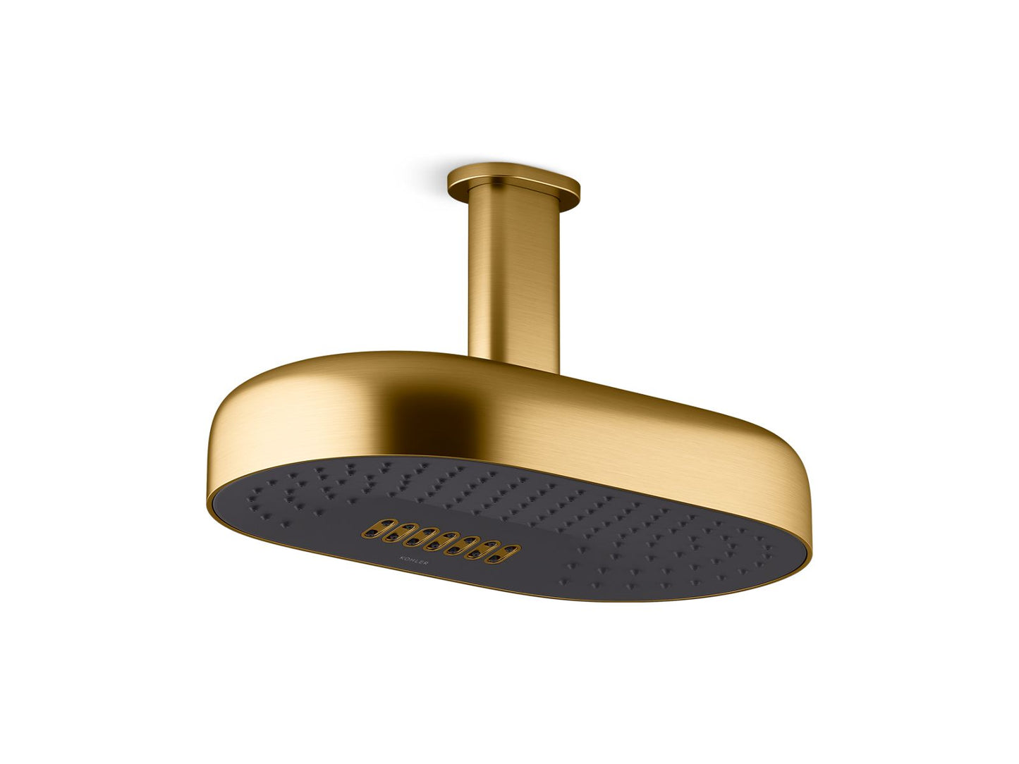 KOHLER K-26295-G-2MB Statement Oblong 14" Two-Function Rainhead, 1.75 Gpm In Vibrant Brushed Moderne Brass