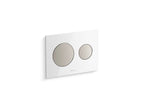 KOHLER K-23252-F-0 Skim Dual-Flush Actuator Plate For 2" X 4" In-Wall Tank And Carrier System - White