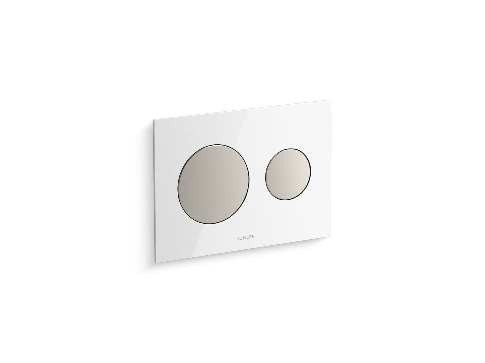 KOHLER K-23252-F-0 Skim Dual-Flush Actuator Plate For 2" X 4" In-Wall Tank And Carrier System - White