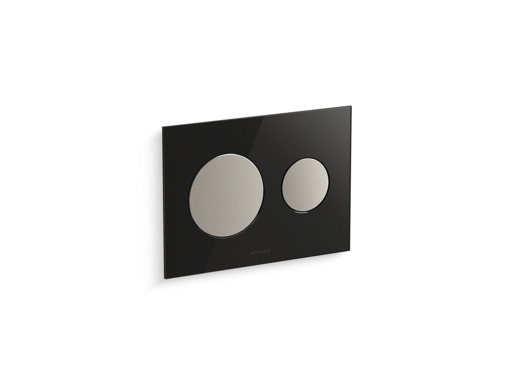 KOHLER K-23252-F-7 Skim Dual-Flush Actuator Plate For 2" X 4" In-Wall Tank And Carrier System - Black Black
