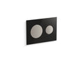 KOHLER K-23252-F-7 Skim Dual-Flush Actuator Plate For 2" X 4" In-Wall Tank And Carrier System - Black Black