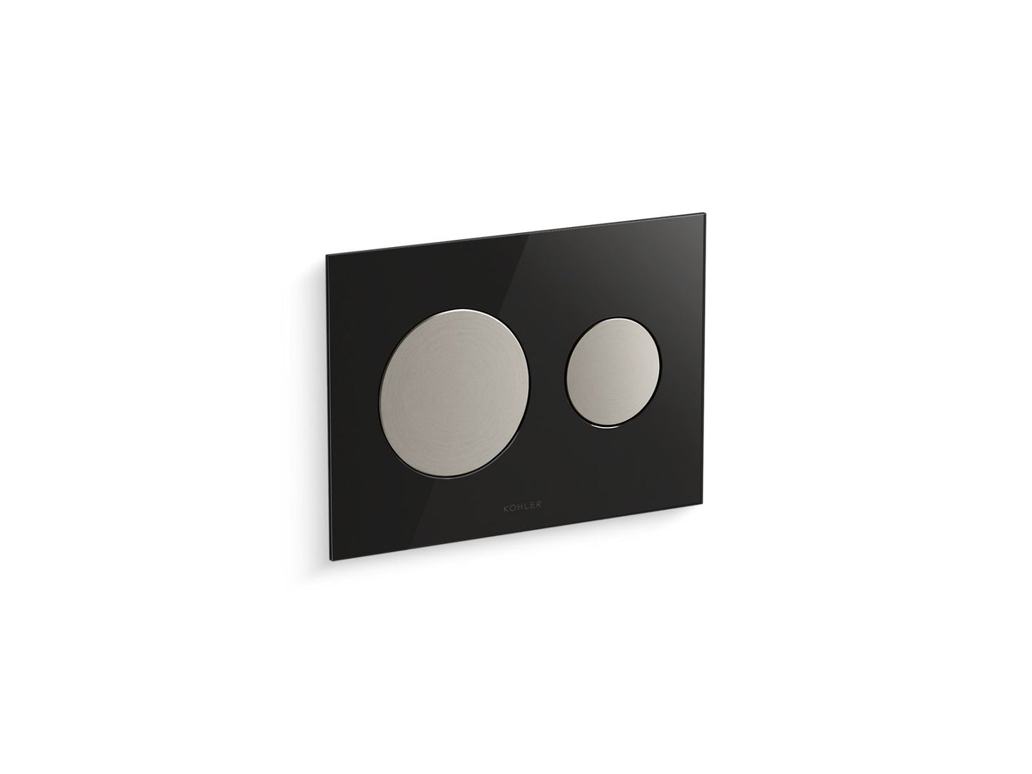 KOHLER K-23252-F-7 Skim Dual-flush actuator plate for 2" x 4" in-wall tank and carrier system - Black Black