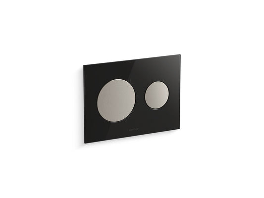 KOHLER K-23252-F-7 Skim Dual-flush actuator plate for 2" x 4" in-wall tank and carrier system - Black Black