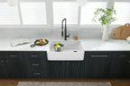 KOHLER K-24268-7 Ironridge 34" Undermount Single-Bowl Farmhouse Kitchen Sink - Black Black