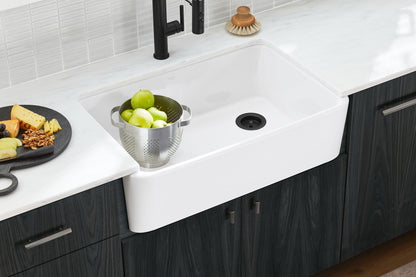 KOHLER K-24268-0 Ironridge 34" undermount single-bowl farmhouse kitchen sink - White