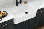 KOHLER K-24268-7 Ironridge 34" Undermount Single-Bowl Farmhouse Kitchen Sink - Black Black