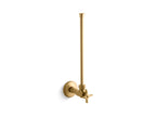 KOHLER K-7638-2MB 1/2" Npt Angle Supply With Stop With Cross Handle And Annealed Vertical Tube - Vibrant Brushed Moderne Brass
