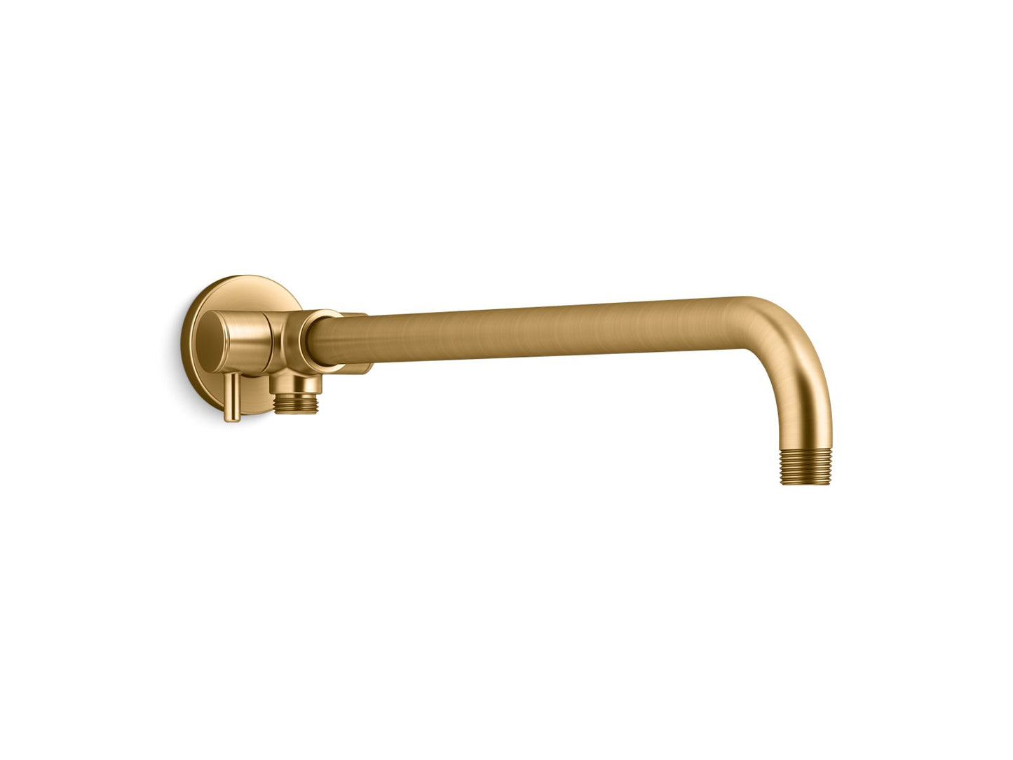 KOHLER K-76332-2MB Wall-Mount Rainhead Arm With 3-Way Diverter In Vibrant Brushed Moderne Brass