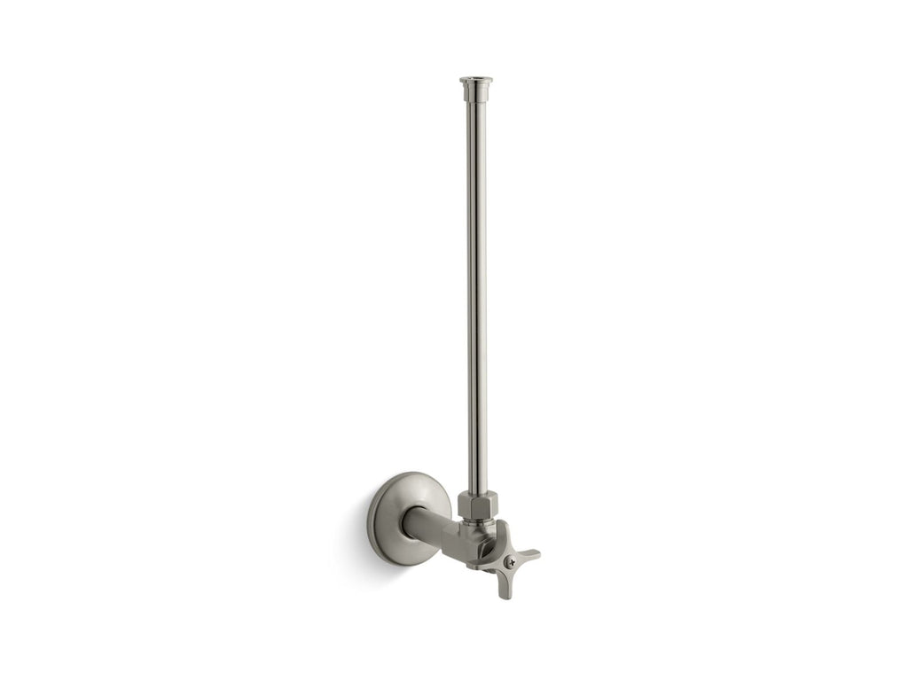 KOHLER K-7638-BN 1/2" Npt Angle Supply With Stop With Cross Handle And Annealed Vertical Tube - Vibrant Brushed Nickel