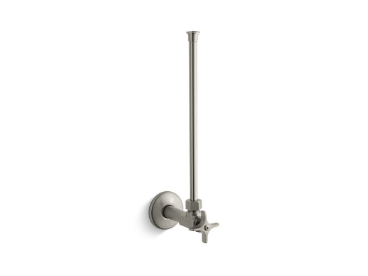 KOHLER K-7638-BN 1/2" NPT angle supply with stop with cross handle and annealed vertical tube - Vibrant Brushed Nickel