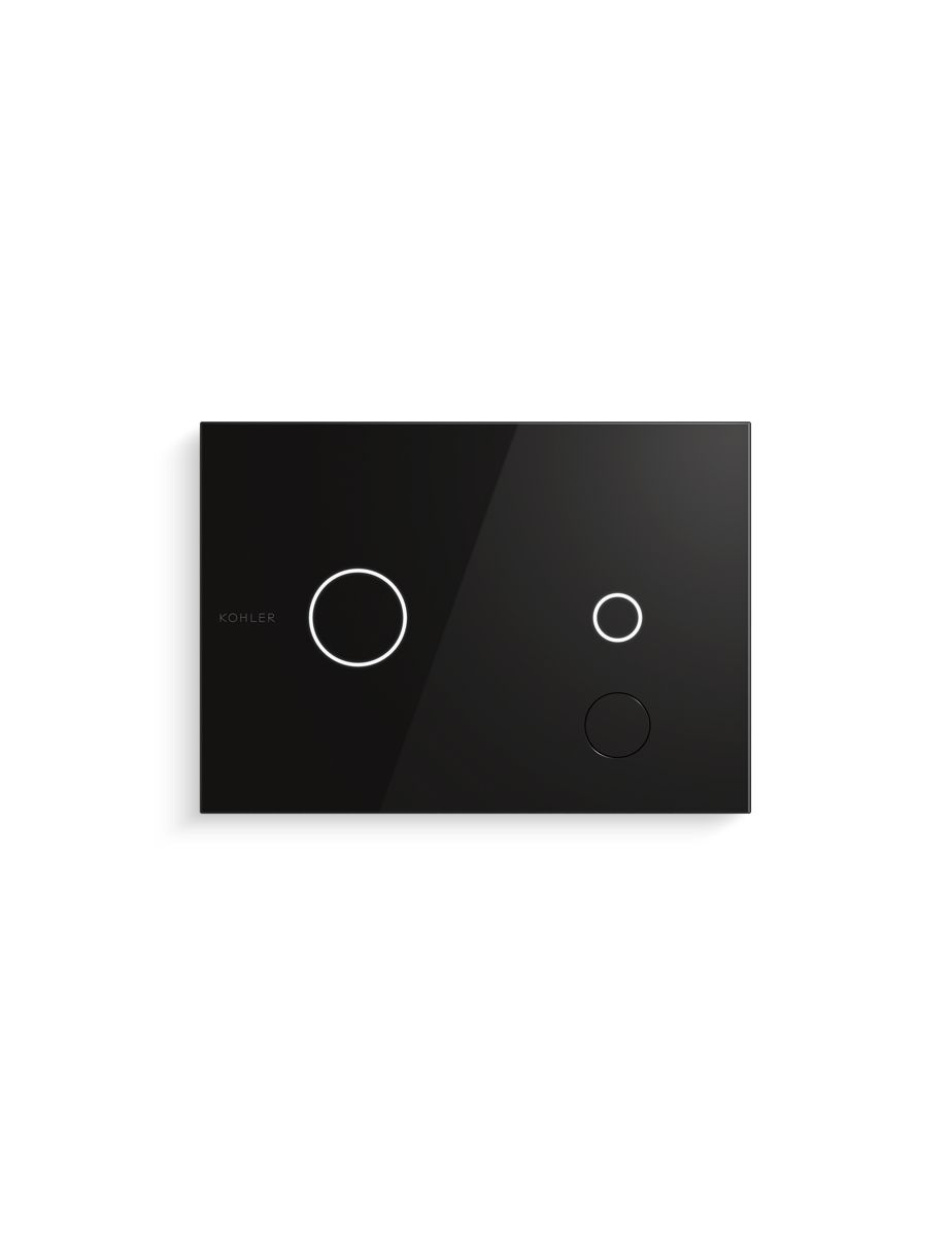 KOHLER K-78041-7 Summon Dual-Flush Touchless Actuator Plate For 2" X 4" In-Wall Tank And Carrier System - Black Black