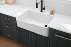 KOHLER K-24268-7 Ironridge 34" Undermount Single-Bowl Farmhouse Kitchen Sink - Black Black
