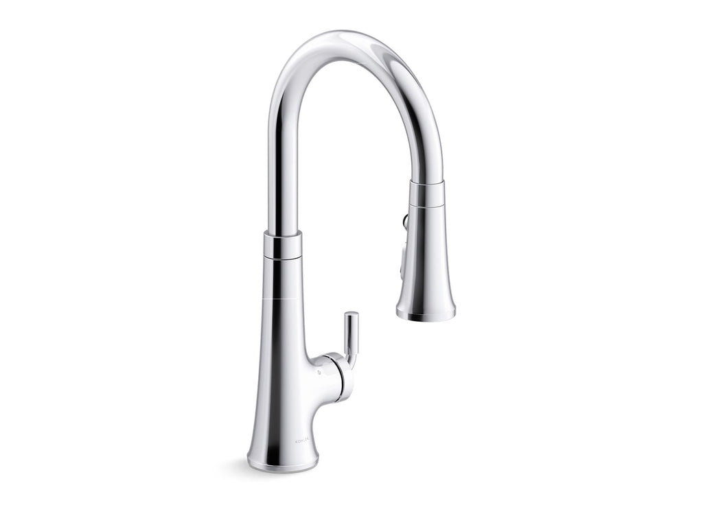 KOHLER K-23766-VS Tone Touchless Pull-Down Kitchen Sink Faucet With Three-Function Sprayhead - Vibrant Stainless