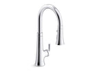 KOHLER K-23766-VS Tone Touchless Pull-Down Kitchen Sink Faucet With Three-Function Sprayhead - Vibrant Stainless
