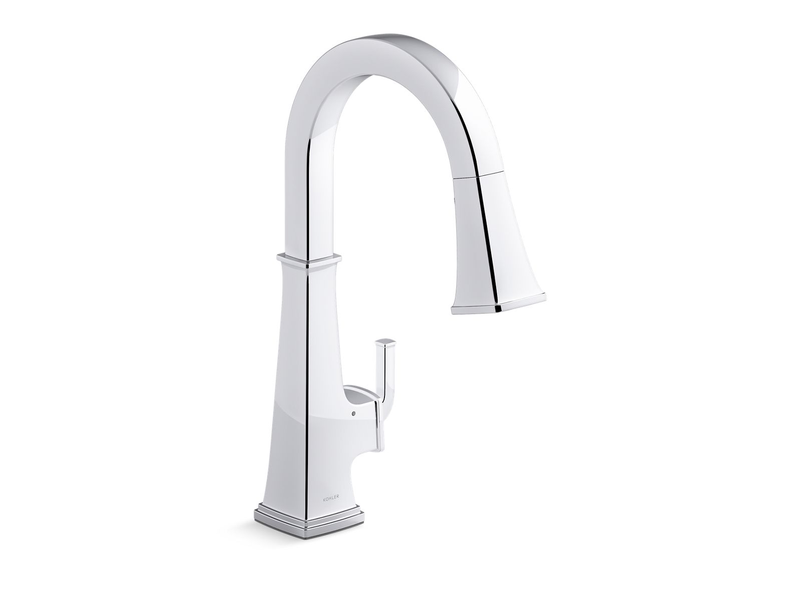 KOHLER K-23832-BL Riff Touchless Pull-Down Kitchen Sink Faucet With Three-Function Sprayhead - Matte Black
