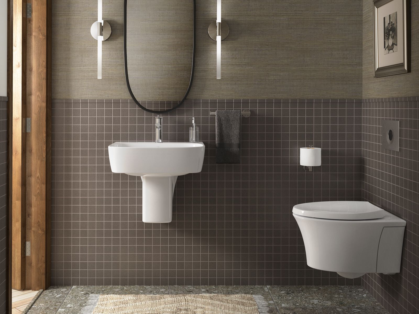 KOHLER K-77768-1-0 Modernlife 21-3/4" Rectangular Wall-Mount Bathroom Sink - White