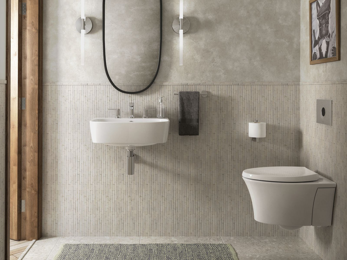 KOHLER K-77767-8-0 Modernlife 21-3/4" Rectangular Wall-Mount Bathroom Sink - White