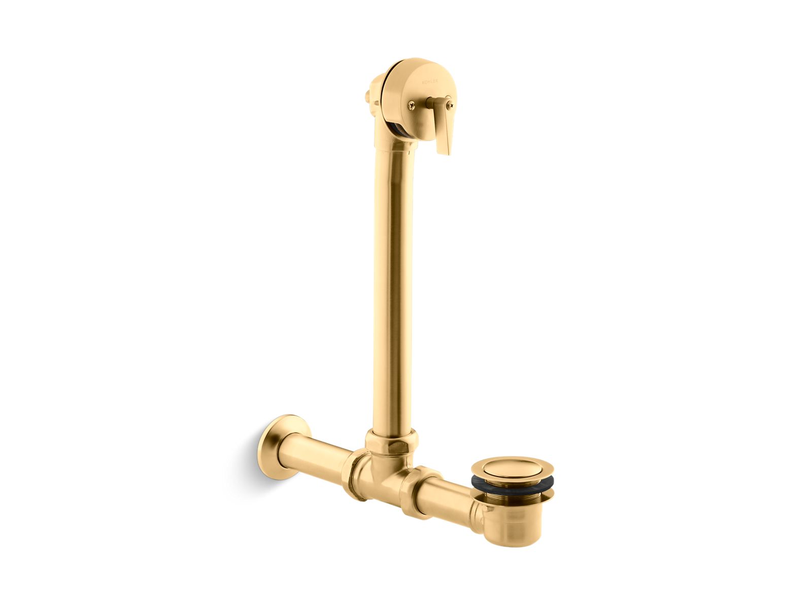 KOHLER K-7104-2MB Iron Works Exposed Bath Drain For Above-The-Floor Installation - Vibrant Brushed Moderne Brass