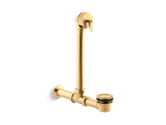 KOHLER K-7104-2MB Iron Works Exposed Bath Drain For Above-The-Floor Installation In Vibrant Brushed Moderne Brass