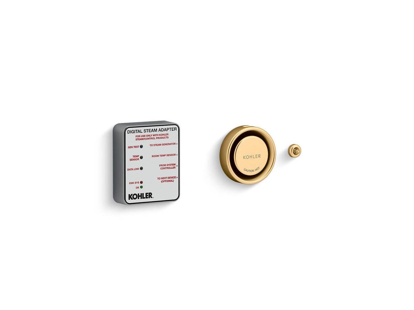 KOHLER K-5548-K1-2MB Invigoration Series Digital steam adapter kit - Vibrant Brushed Moderne Brass