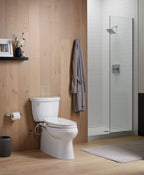 KOHLER K-98804-CP-0 Purewash M300 Elongated Manual Bidet Toilet Seat - White