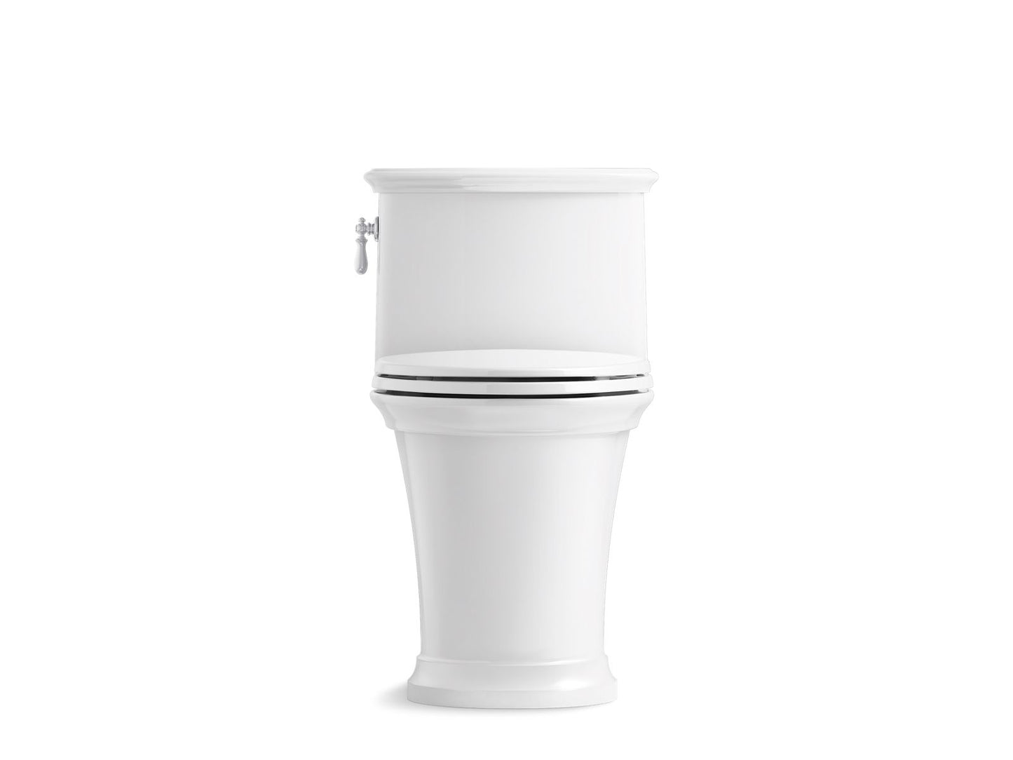 KOHLER K-22695-0 Harken One-Piece Compact Elongated Toilet With Skirted Trapway, 1.28 Gpf In White