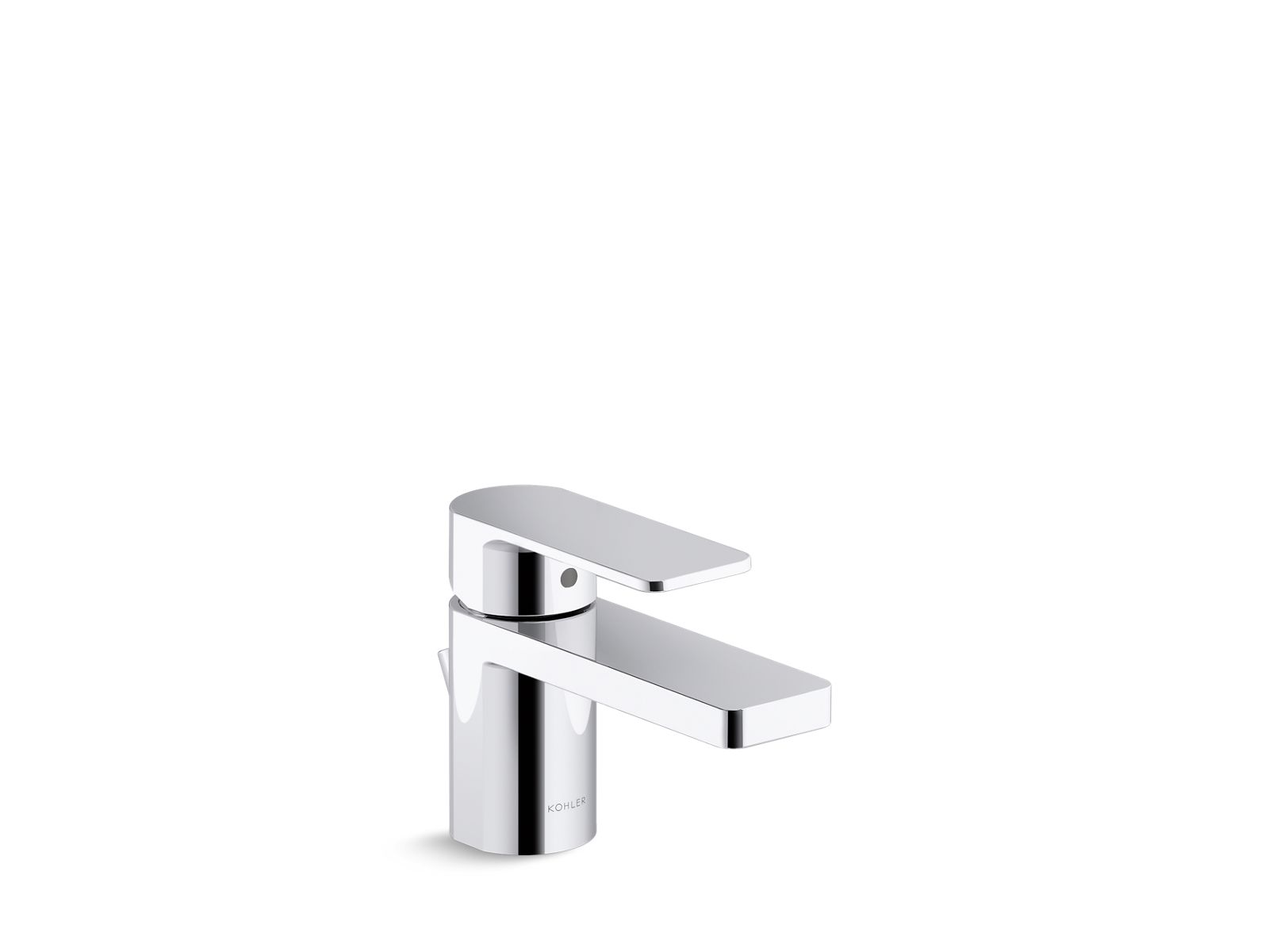 KOHLER K-24804-4-SN Parallel Low Single-Handle Bathroom Sink Faucet, 1.2 Gpm - Vibrant Polished Nickel