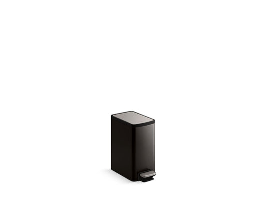 KOHLER K-31319-BST 6-Liter Step Trash Can In Black Stainless