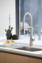 KOHLER K-22060-BL Graze Semi-Professional Kitchen Sink Faucet With Three-Function Sprayhead - Matte Black