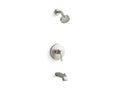 KOHLER K-TS97074-4Y-BN Pitch Rite-Temp Bath And Shower Trim Kit, 2.5 Gpm - Vibrant Brushed Nickel