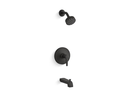 KOHLER K-TS97074-4G-BL Pitch Rite-Temp Bath And Shower Trim Kit, 1.75 Gpm In Matte Black