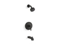 KOHLER K-TS97074-4Y-BL Pitch Rite-Temp Bath And Shower Trim Kit, 2.5 Gpm - Matte Black