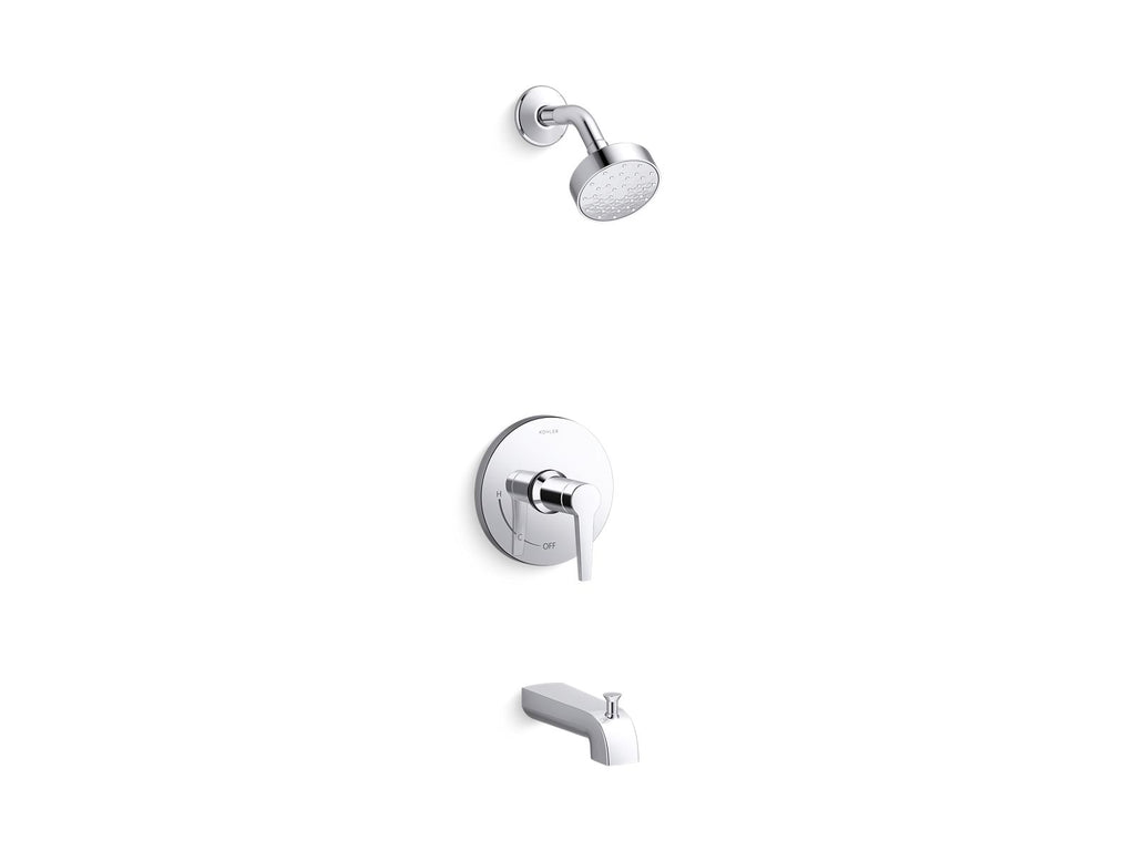 KOHLER K-TS97074-4Y-CP Pitch Rite-Temp Bath And Shower Trim Kit, 2.5 Gpm - Polished Chrome