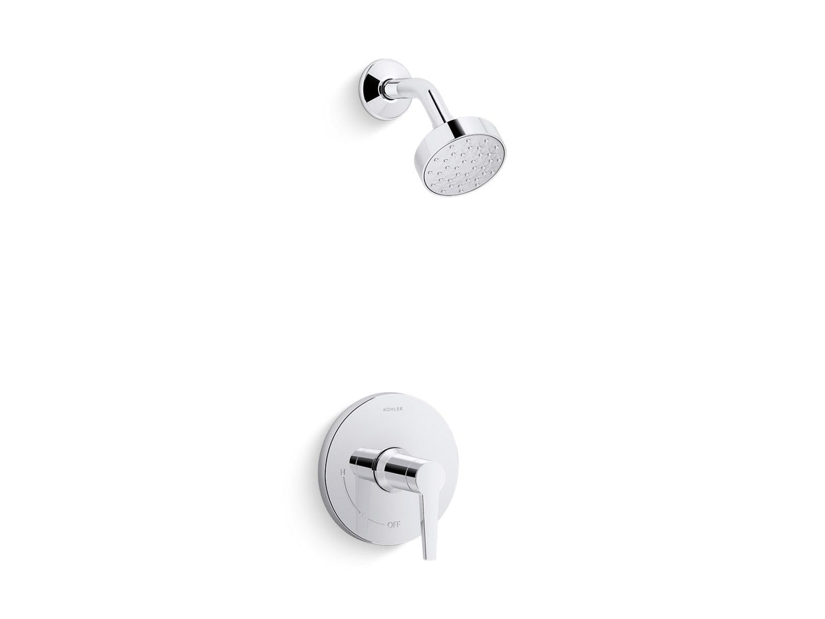 KOHLER K-TS97077-4Y-CP Pitch Rite-Temp Shower Trim Kit, 2.5 Gpm - Polished Chrome