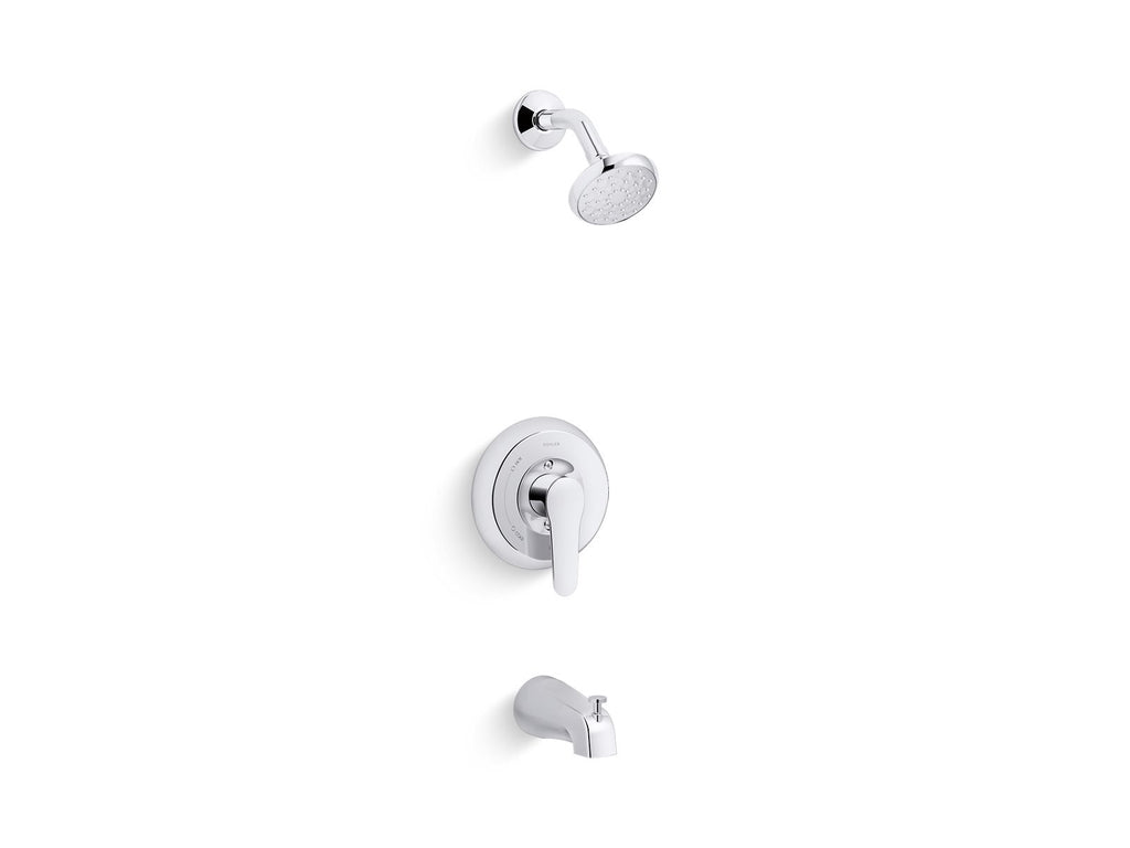 KOHLER K-TS98006-4G-CP July Rite-Temp Bath And Shower Trim Kit, 1.75 Gpm - Polished Chrome