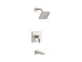 KOHLER K-TS23502-4-BN Parallel Rite-Temp Bath And Shower Trim Kit, 2.5 Gpm - Vibrant Brushed Nickel