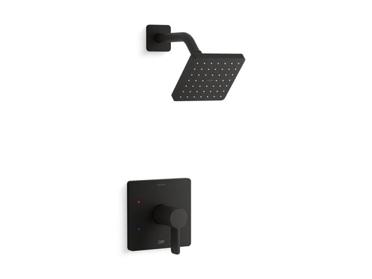 KOHLER K-TS23503-4-BL Parallel Rite-Temp shower trim kit, 2.5 gpm - Matte Black