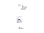 KOHLER K-TS23502-4-CP Parallel Rite-Temp Bath And Shower Trim Kit, 2.5 Gpm - Polished Chrome