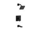 KOHLER K-TS23502-4-BL Parallel Rite-Temp Bath And Shower Trim Kit, 2.5 Gpm - Matte Black