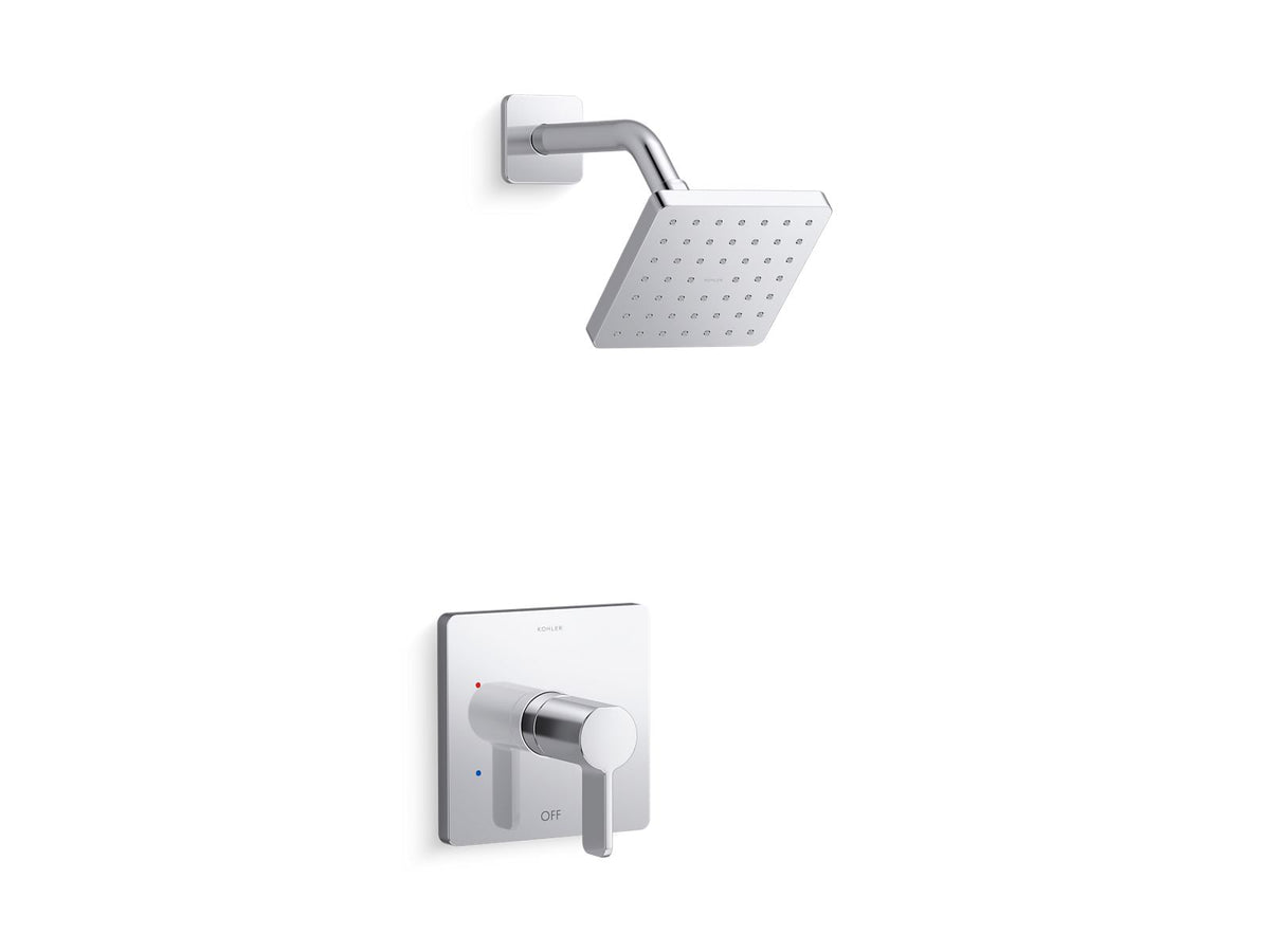 KOHLER K-TS23503-4-CP Parallel Rite-Temp Shower Trim Kit, 2.5 Gpm - Polished Chrome