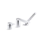 KOHLER K-23488-4-BL Parallel Deck-Mount Bath Faucet With Handshower - Matte Black