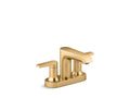 KOHLER K-37894-4-2MB Hint Centerset bathroom sink faucet, 1.2 gpm - Vibrant Brushed Moderne Brass