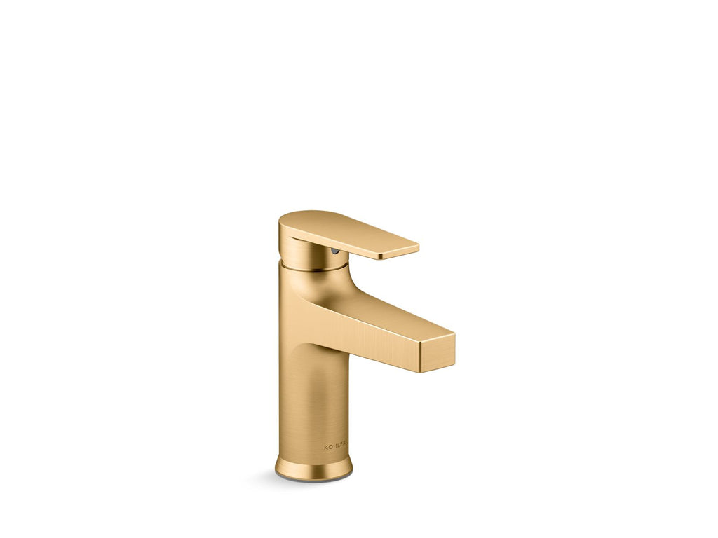 KOHLER K-37885-4-2MB Taut Single-Handle Bathroom Sink Faucet, 1.2 Gpm - Vibrant Brushed Moderne Brass